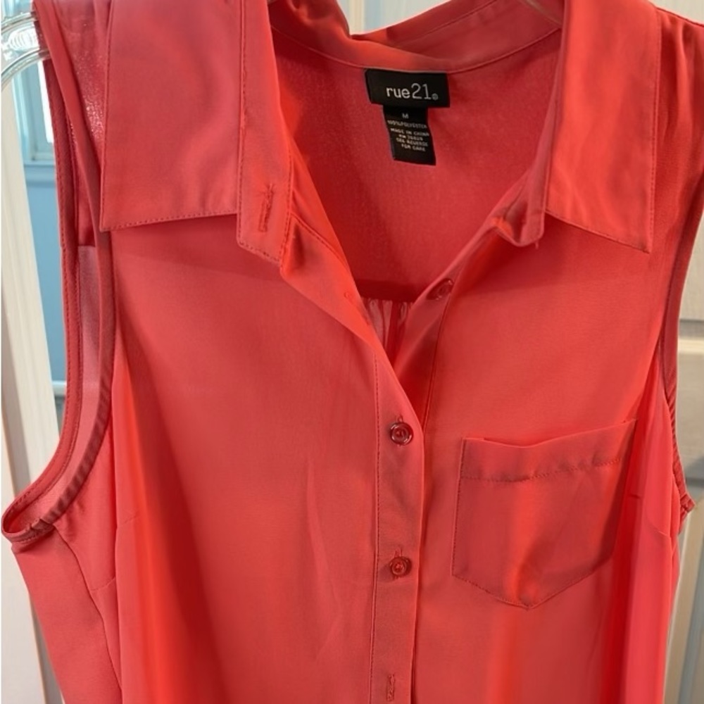 Coral blouse